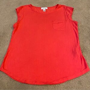 Calvin Klein ladies orange tank with cap sleeves one pocket size Medium